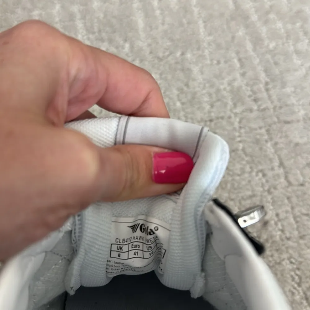 EUC GOLA hawk II metallic silver sneakers tennis shoes slip on bungee tie White Size 10 - Image 10