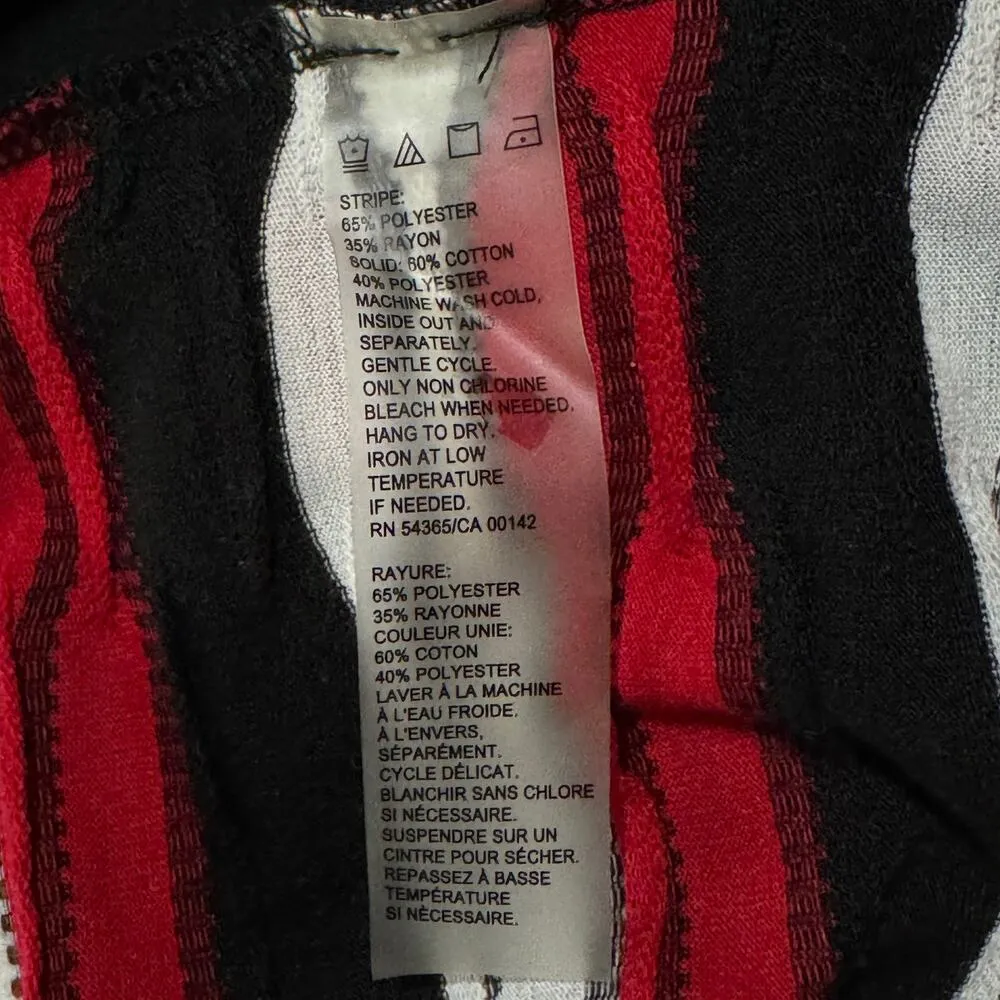 Allison Daley Plus 3X-Large Top Striped 3/4 Sleeve Round Neck Slits Stretch - Image 8