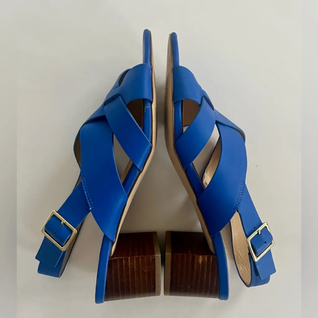 Talbots Plum Blue Women's Block-heeled Sandals Size 9.5 - Image 6