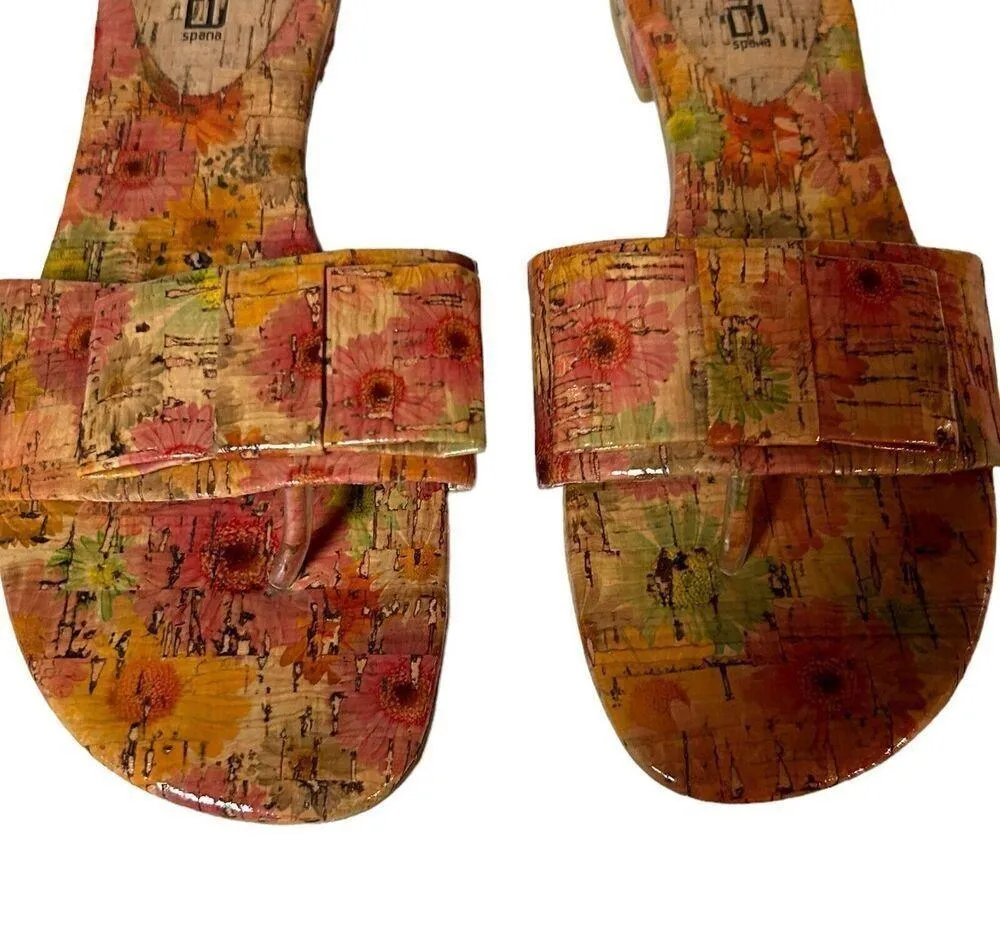 Moda Spana Size 7.5 Floral Slide Sandals Has Flaw - Image 2
