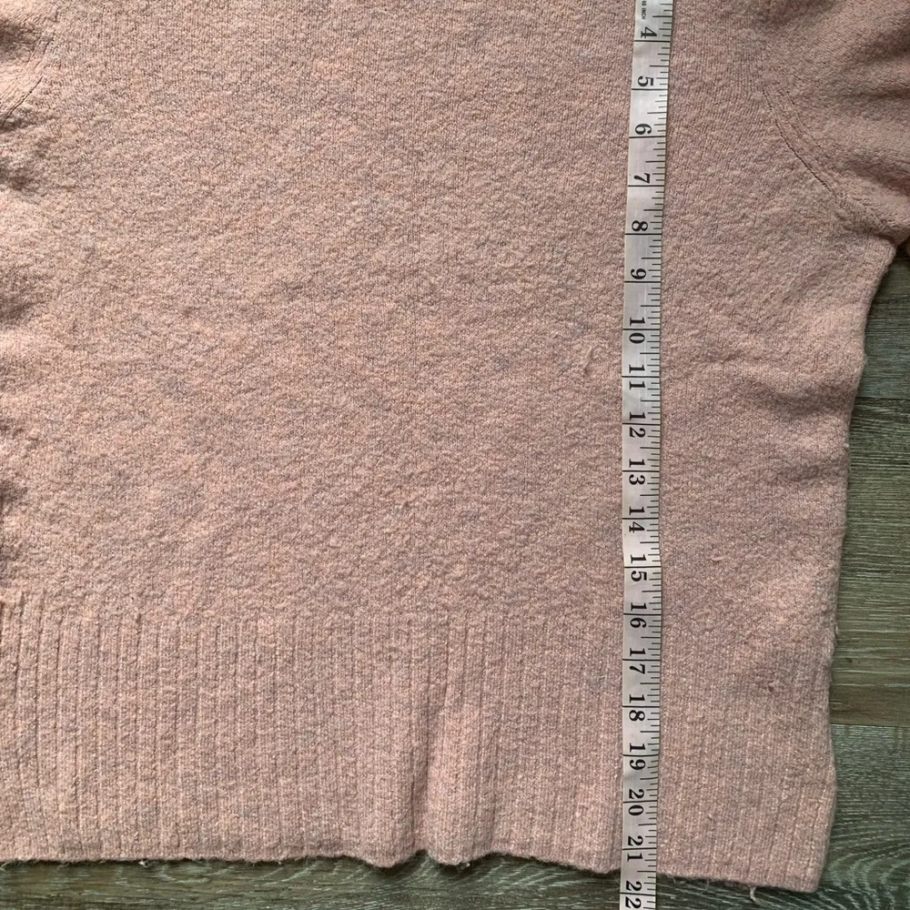 Madewell Blush Pink Turtleneck Sweater Merino Wool & Alpaca Blend L - Image 4