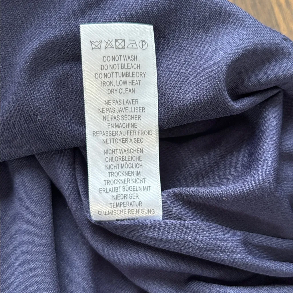 Adrianna Papell Lace Boat Neck Sheath Mini Dress Size 12 Navy Blue Formal - Image 14