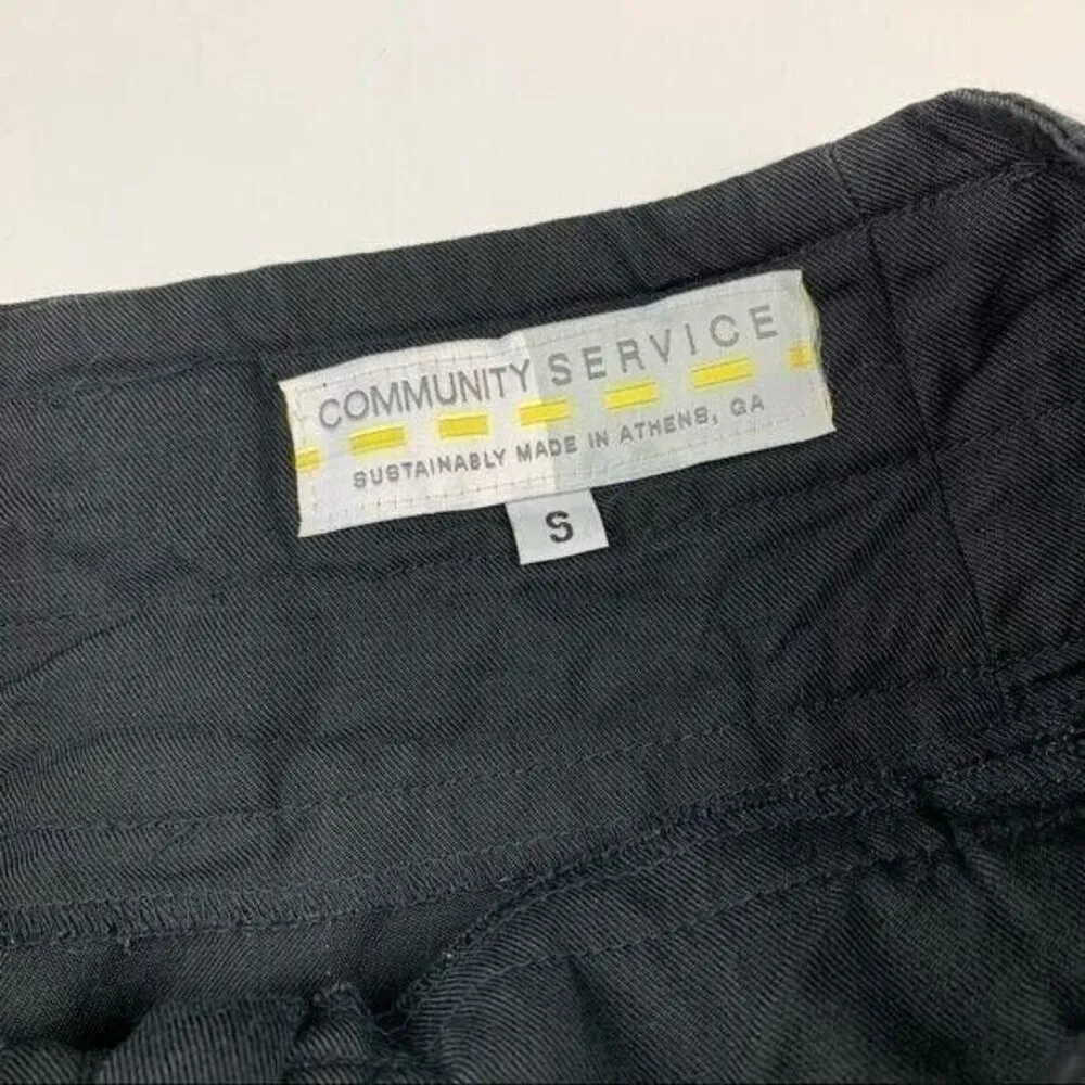 Community Service Skirt Small Black High Rise Rayon Soft Classic Workwear - Image 4