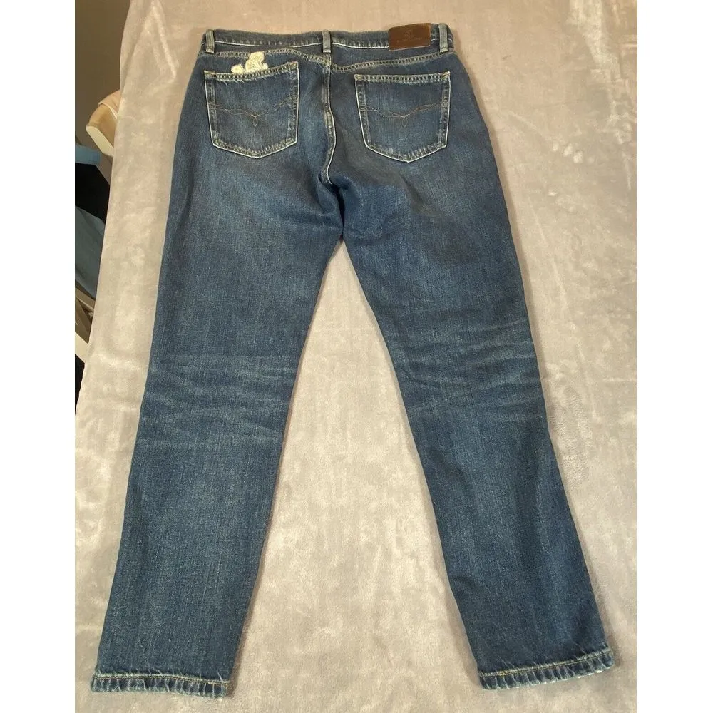 Ralph Lauren Jeans Women 8 Black‎ Label Sequined Rhinestones Beaded Blue Unique - Image 15