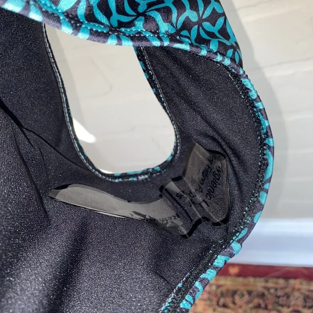 Nicole Miller‎ swimsuit 3x NEW Greece tile plunge knit bathing suit green black - Image 4