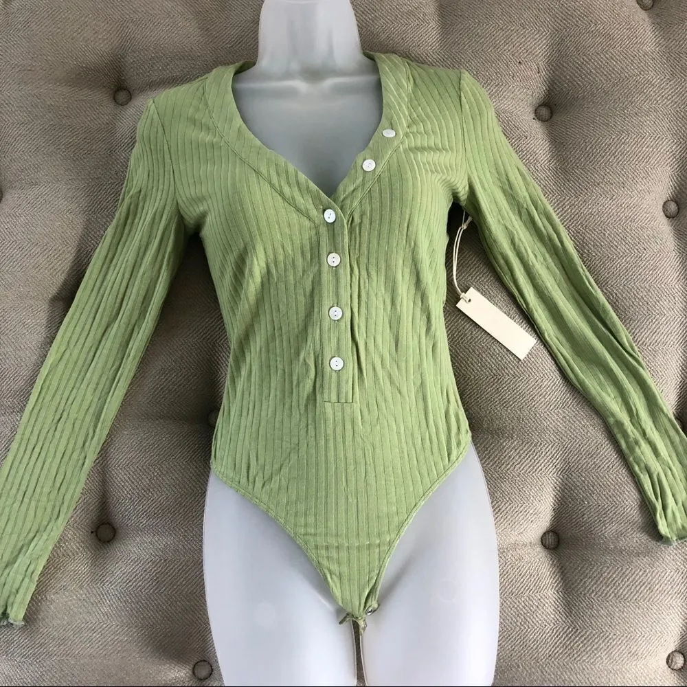 Capulet Raven Bodysuit Artichoke Rib NWT SAMPLE S - Image 2