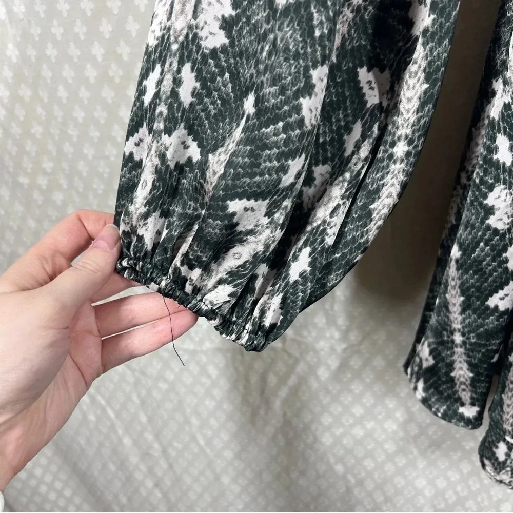 Show Me Your Mumu Green‎ Snake Print Shift Dress - Image 4