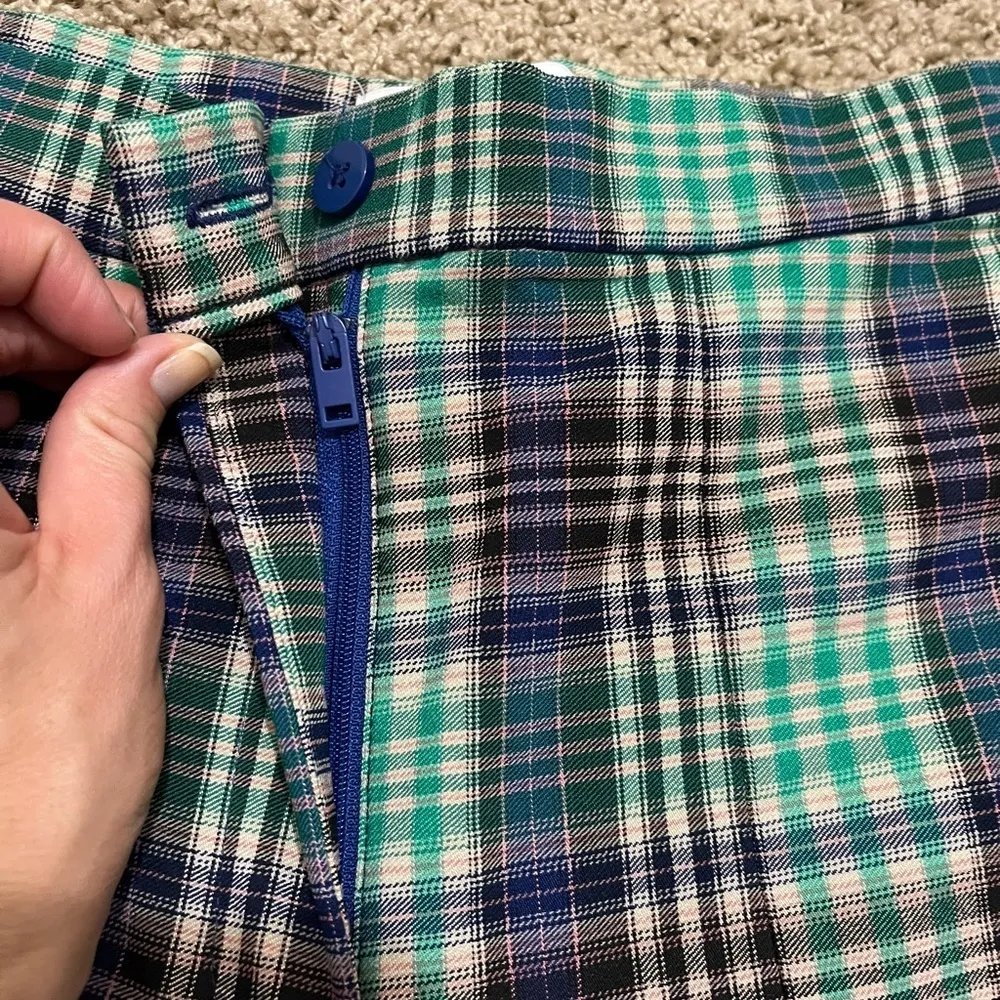 Urban Outfitters Tessa Plaid Notched Cropped High Waist Pant - Image 9