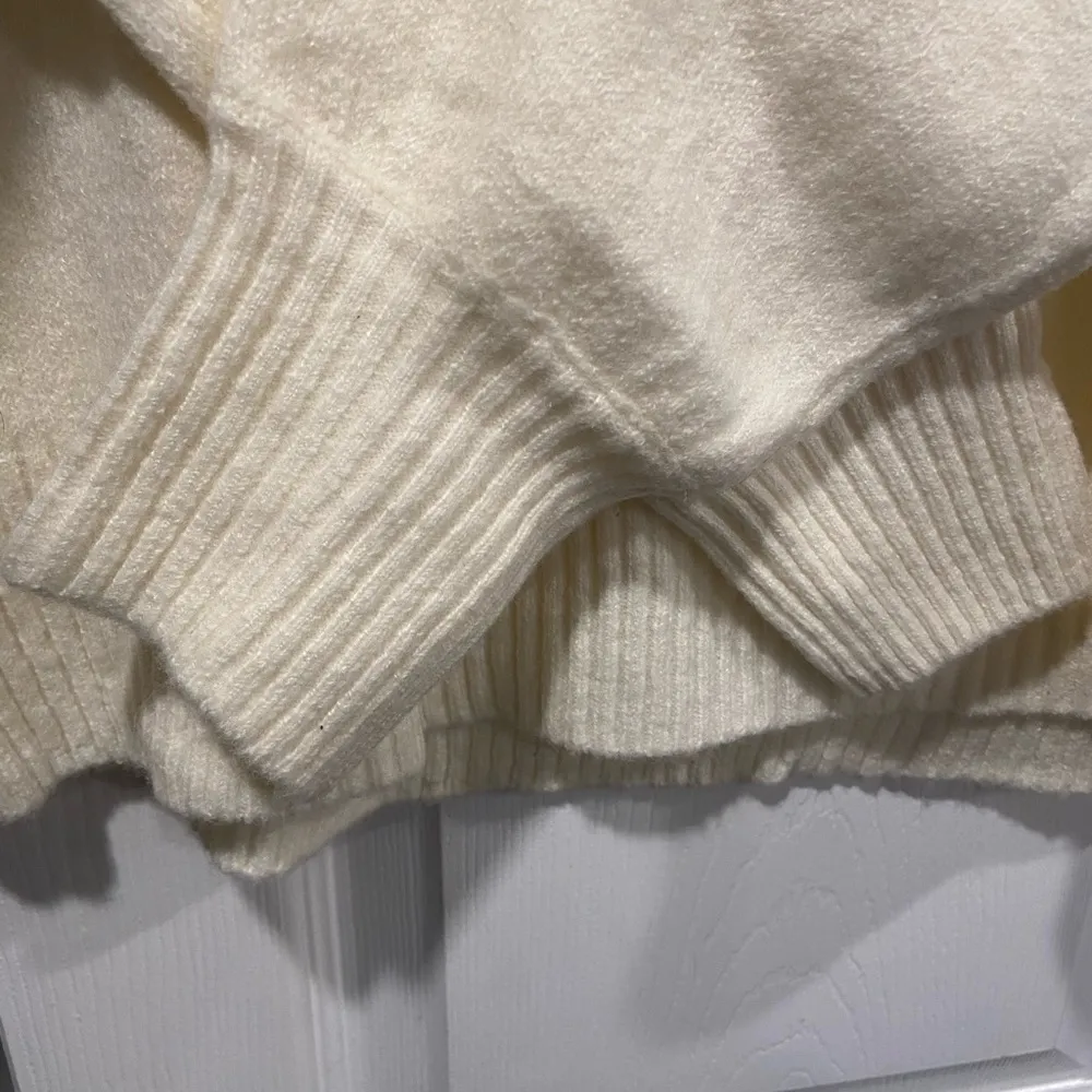 NWT French Connection Colorful Cream Fair Isle Knit Sweater Crew Neck Size XL - Image 4