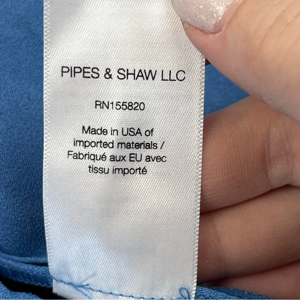 Veronica Beard Rome Asymmetrical Midi Tunic Top French Blue Size 4 TOP ONLY NEW - Image 6