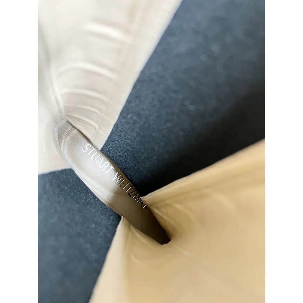 NEW Stuart Weitzman Presley Ultralift Lug Sole Croc Boot Light Blue US 8 EU 38.5 - Image 9