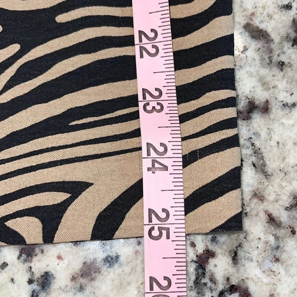 C by One Womens Animal Print Pull On Wide Leg Cropped Pants Black Tan Size XS - Image 10