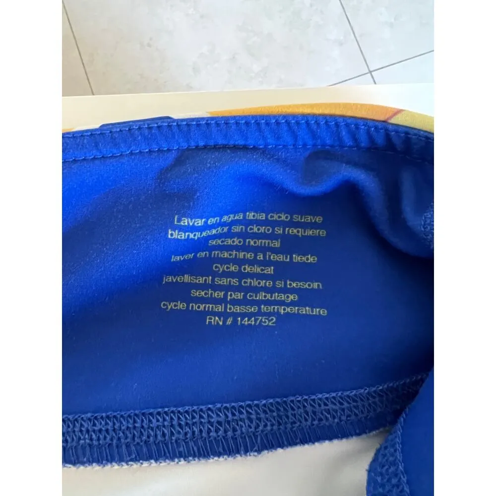 Luna Jai Women's Crop Leggings Yoga Abstract Print Size L White Size L - Image 5