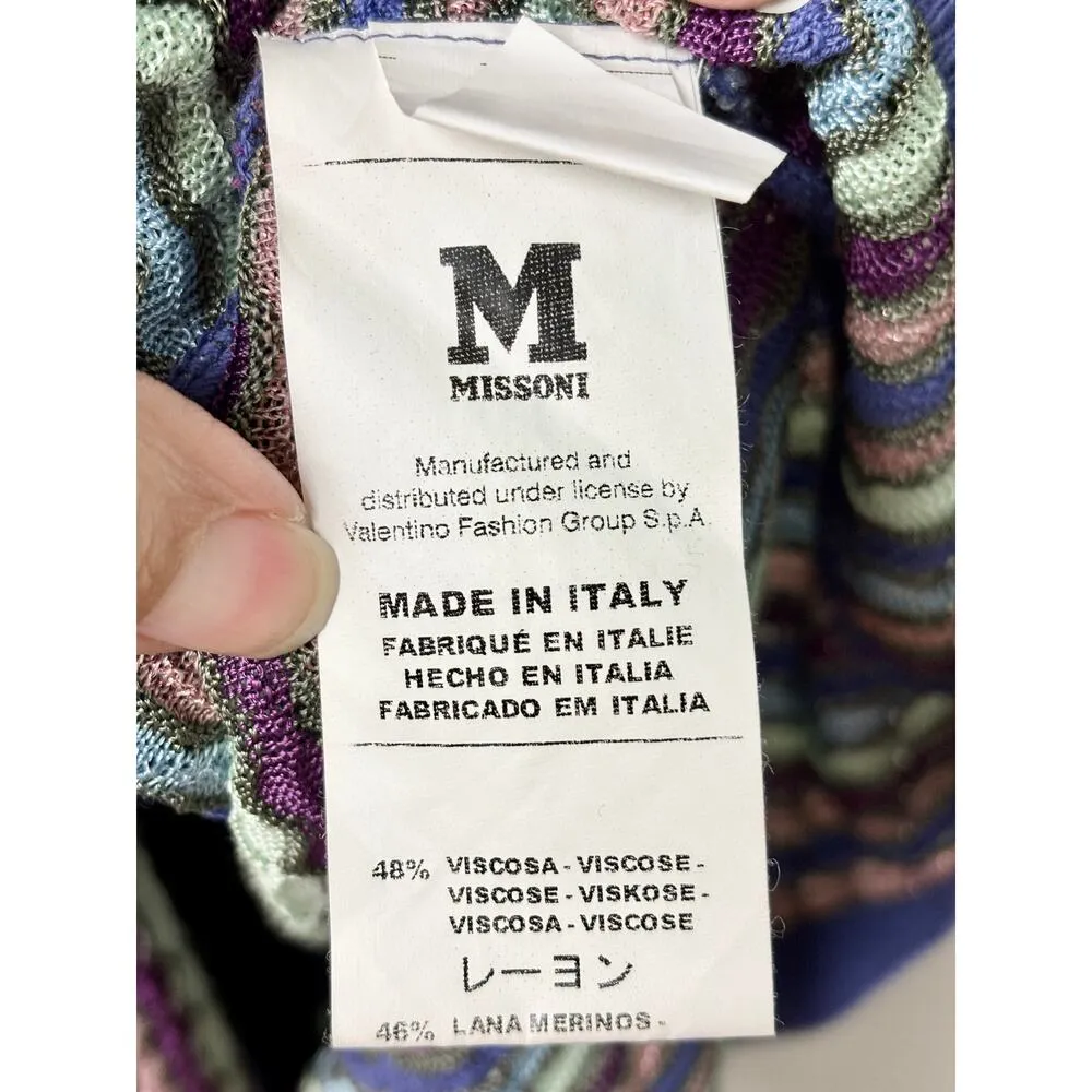 M Missoni Wool Blend Striped V - Image 4
