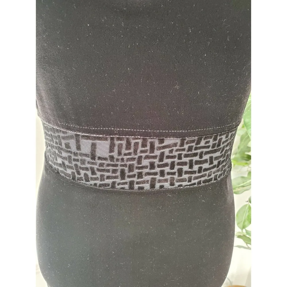 Dressing Clio Women's Black Lycra Round Neck Sleeveless Casual Long Maxi Dress M Size M - Image 3