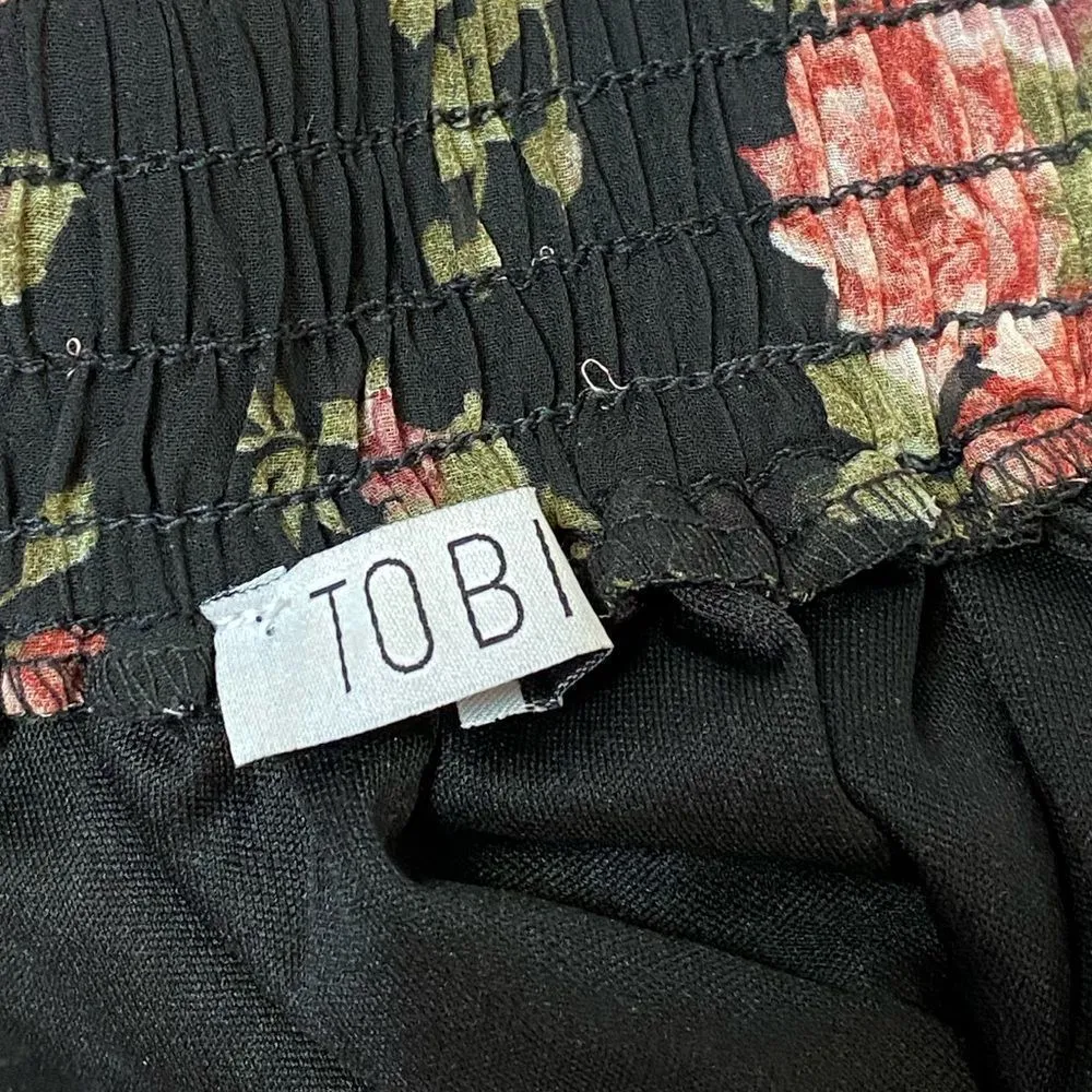 TOBI Off Shoulder Floral Cold Shoulder Top Blouse - Image 5