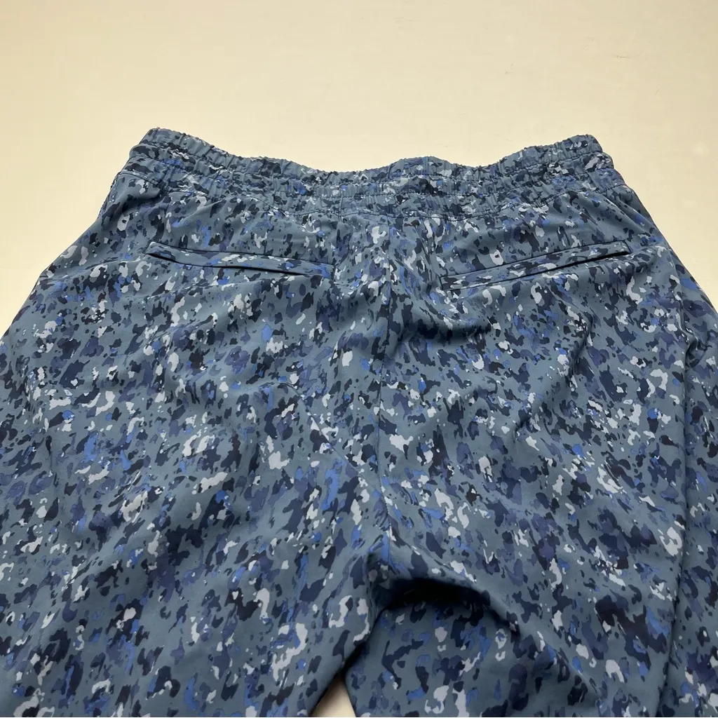 Athleta Avenue Printed Wide Leg Crop Pant Allure Navy‎ Blue Womens SZ 8 Athletic - Image 11