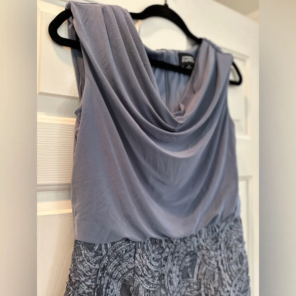Mini Gray Lace Dress Party Cocktail Size 4 - Image 8
