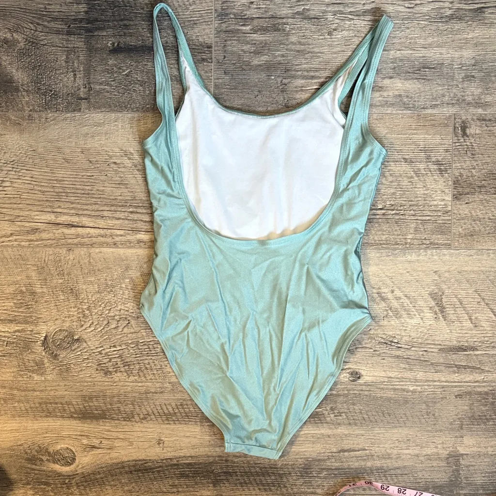 Happy as F**k One Piece Swimsuit Green Size M - Image 5