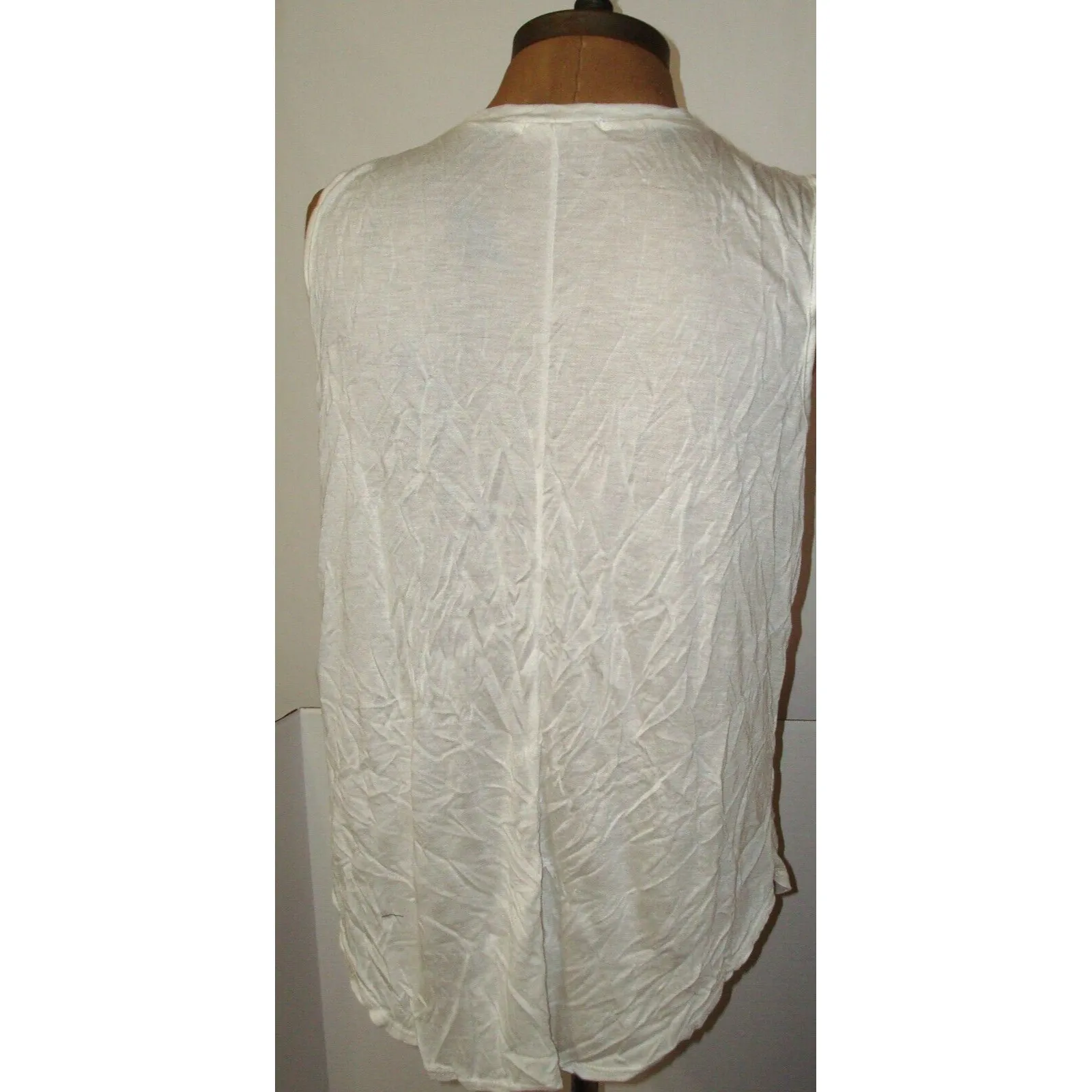 New Womens Persaya Don't Hate Meditate T Shirt Top White Elephant Rayon M L XL - Image 3