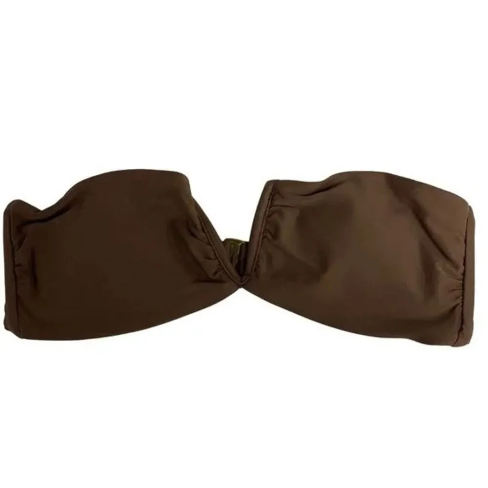 NWT Andie Swim The Scala Top Strapless Bandeau V Wire Bikini Top L Espresso - Image 2