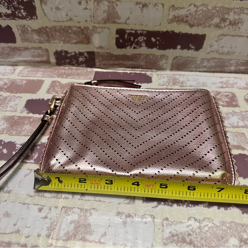 Victorias Secret Stylish Rose Gold Wristlet Clutch - Image 5