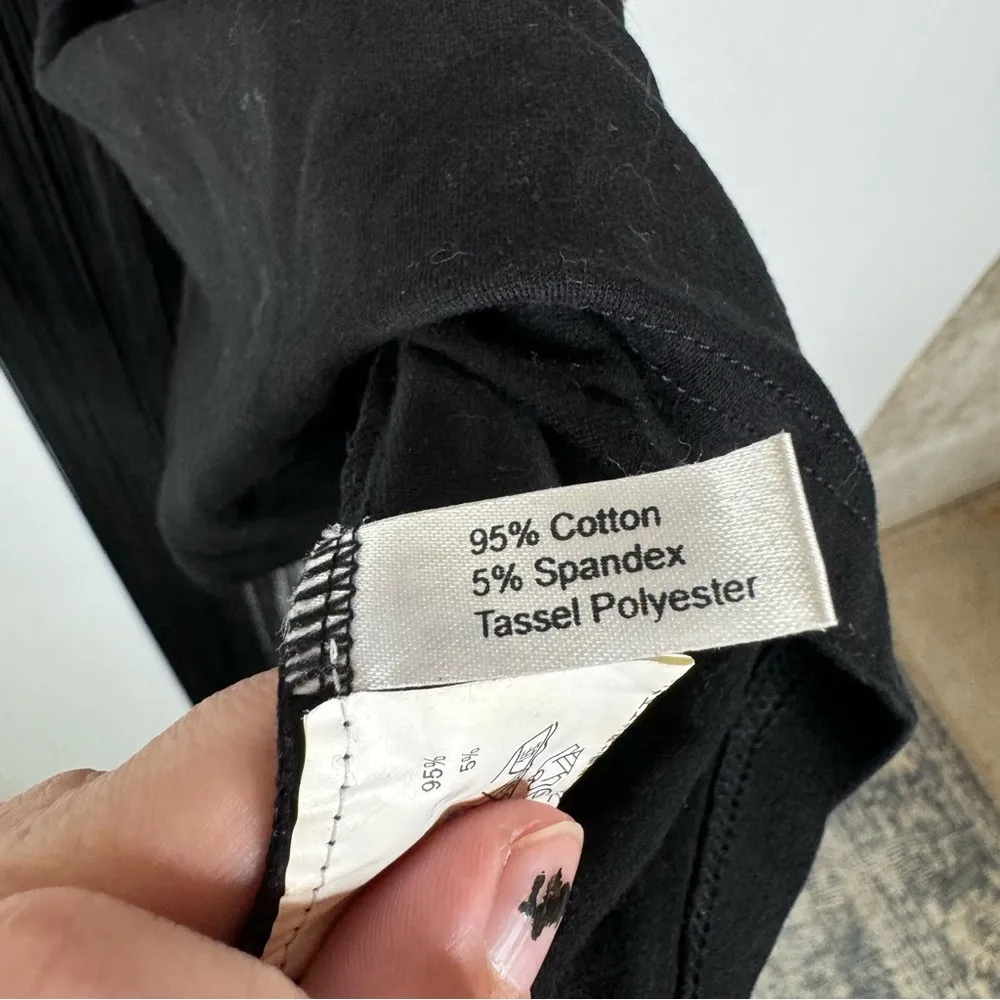 Maurie and Eve Platinum Black Long Fringe Dress Size 0 - Image 5