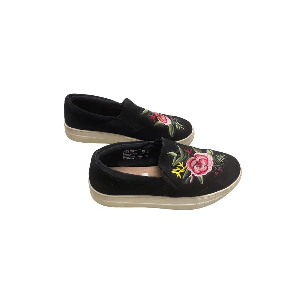 Brash black embroided floral shoe sneakers size 7.5 SKU 1090 - Image 3