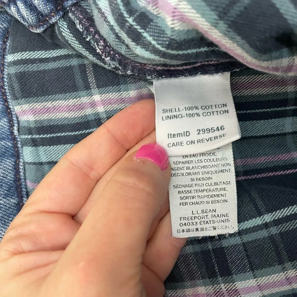 L.L. Bean Original Fit Relaxed Flannel Lined Medium Wash Jeans ~ Size 16 PET - Image 6