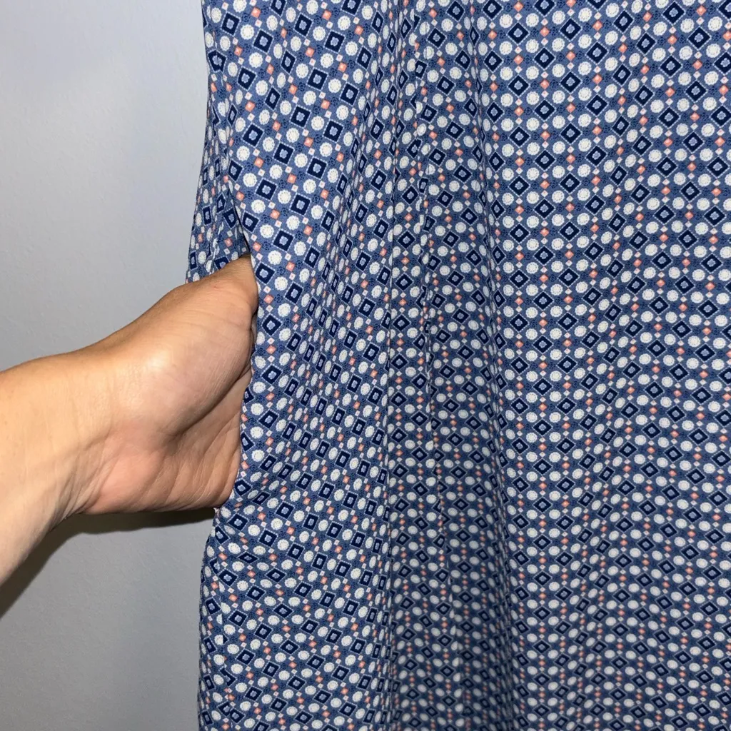 Max Studio Puff Sleeve Chiffon Midi Buttondown Dress with Pockets - Image 9