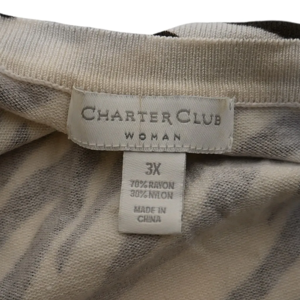 Charter Club Woman Zebra Print Button Front Cardigan Women's 3X - Image 8