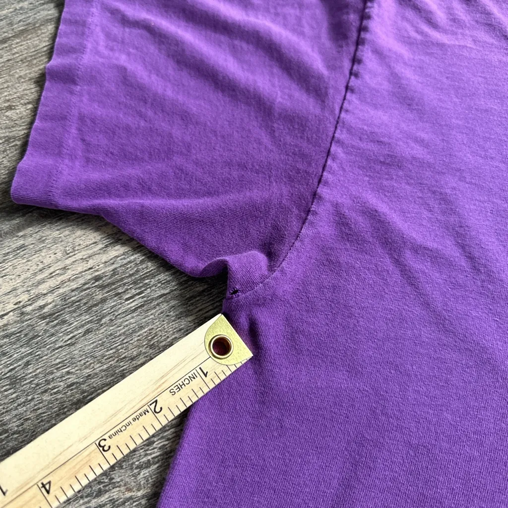 Vintage Anvil Purple Tweety Bird Single Stitch Embroidered Graphic Tee Size XL - Image 8