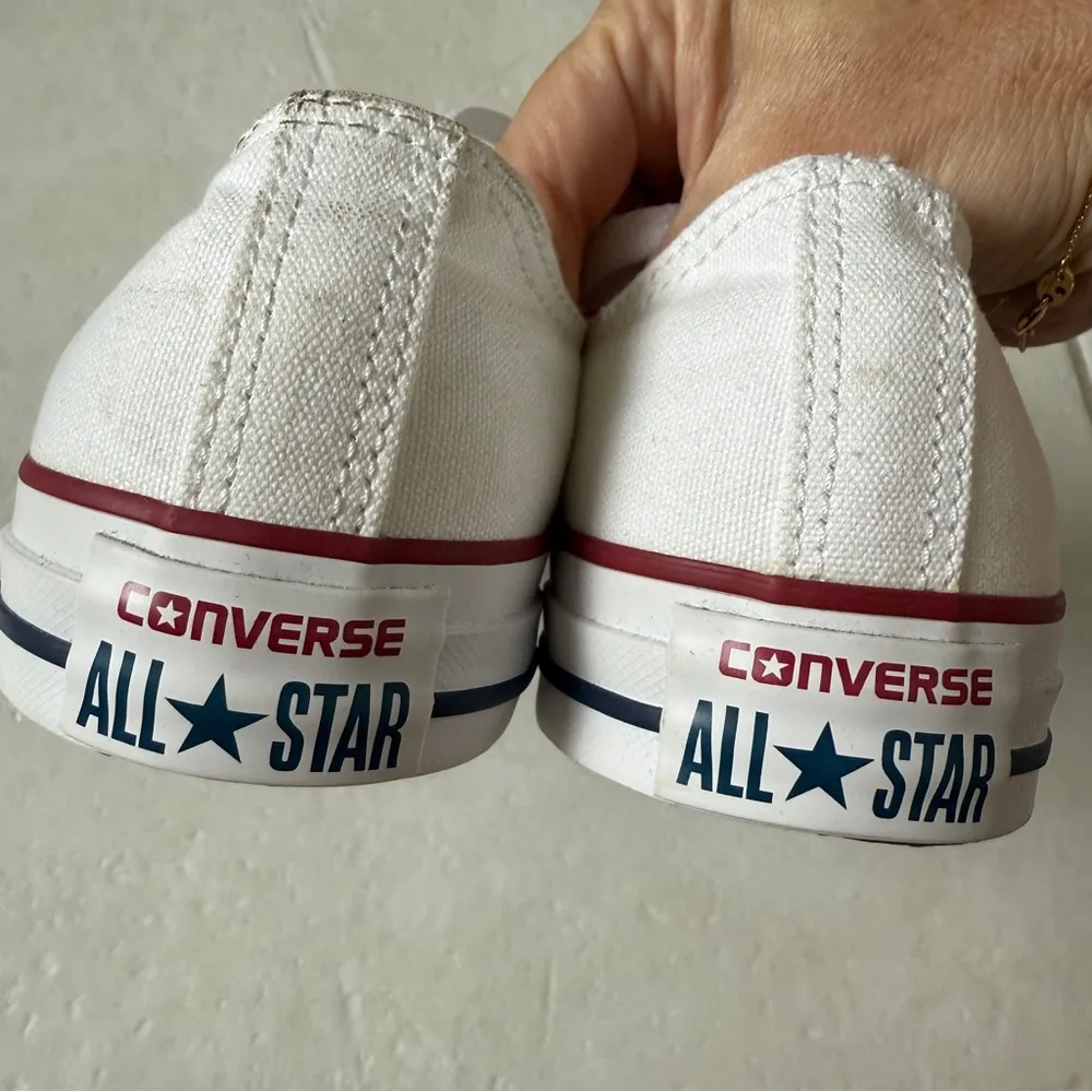 Converse All Star Low Tops White Men’s 7 Women’s 9 Sneakers Shoes - Image 7