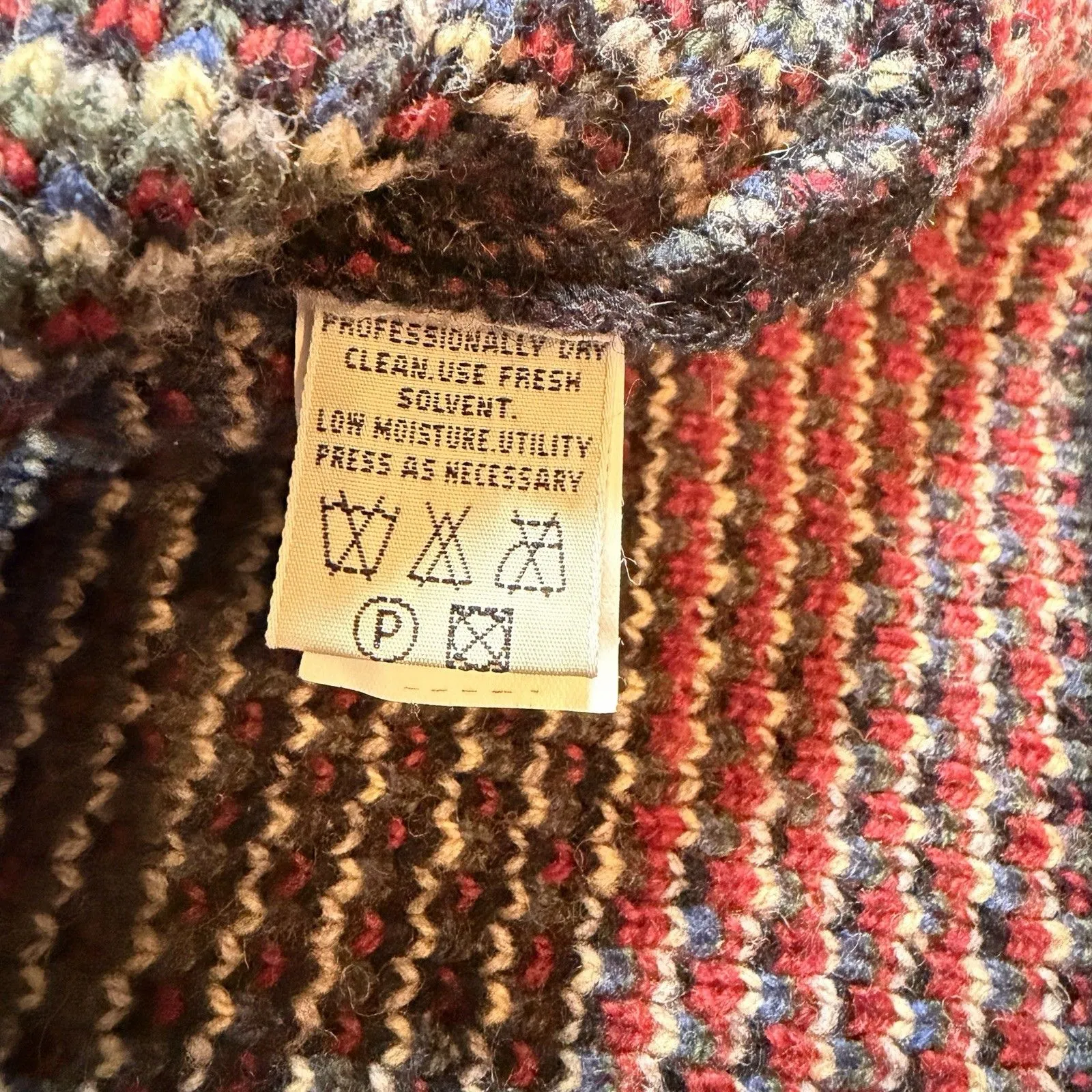 VTG Eddie Bauer Lambswool Plaid Sweater Shacket L Country Academia Cottagecore - Image 5