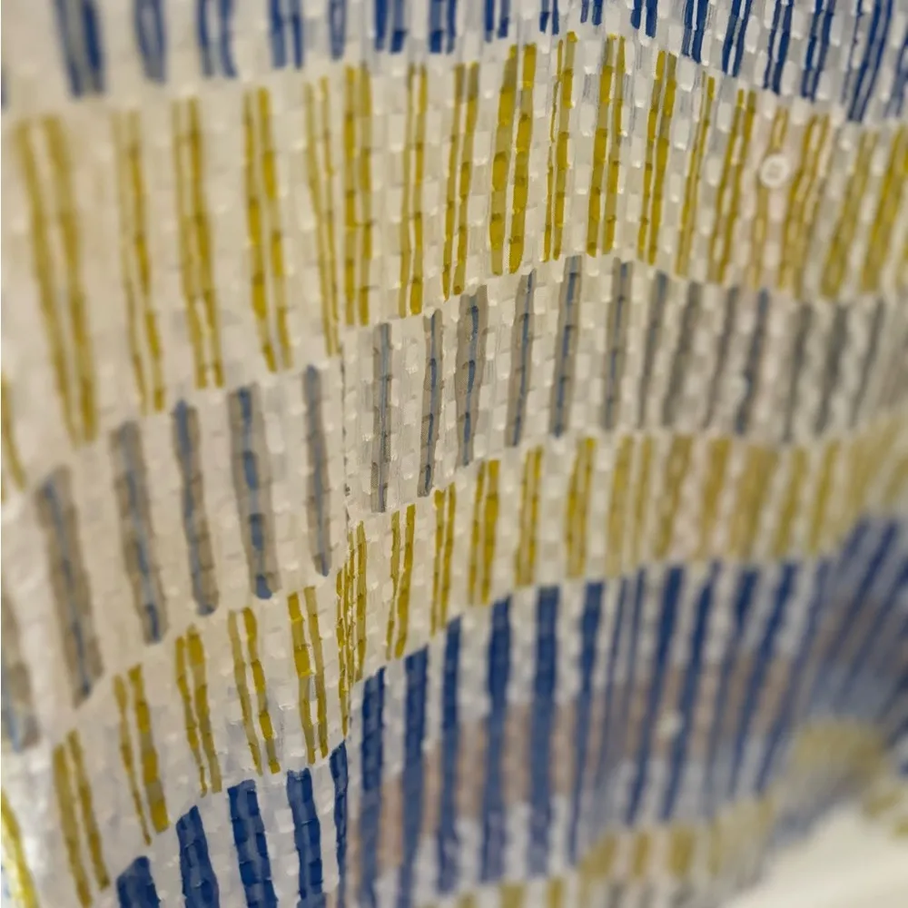 Massimo Dutti Blouse Women's US 8 EUR 40 White Yellow Striped Sleeveless - Image 5