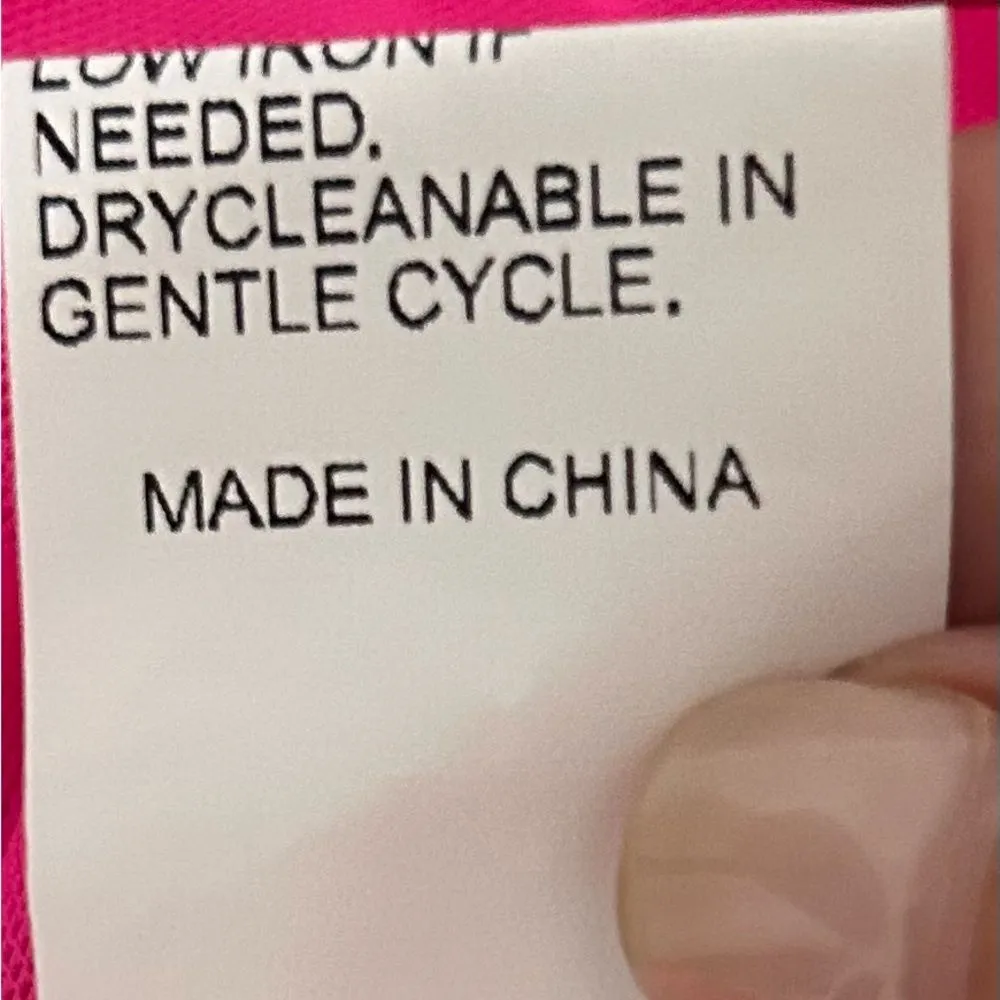 SHEIN ICON Hot Pink Lettuce Trim Knot Front Flare Sleeve Crop Top size XS - Image 10