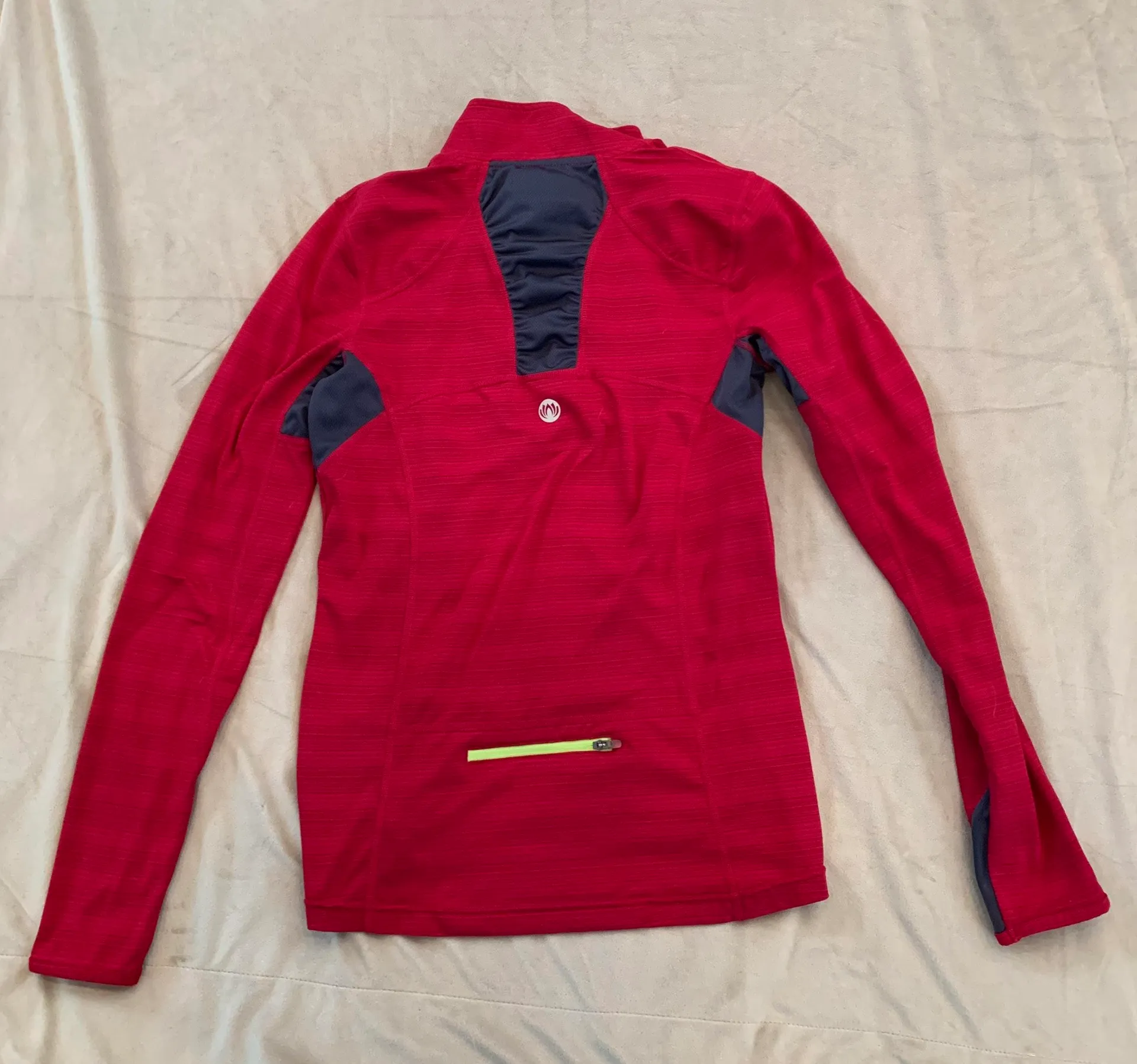 Active Workout Red Quarter Zip - Image 6
