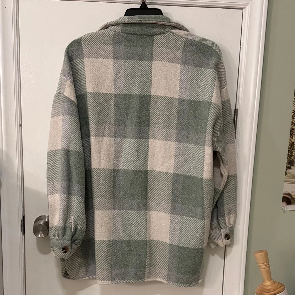 NastyGal Plaid Button-Up Shirt Jacket - Image 5