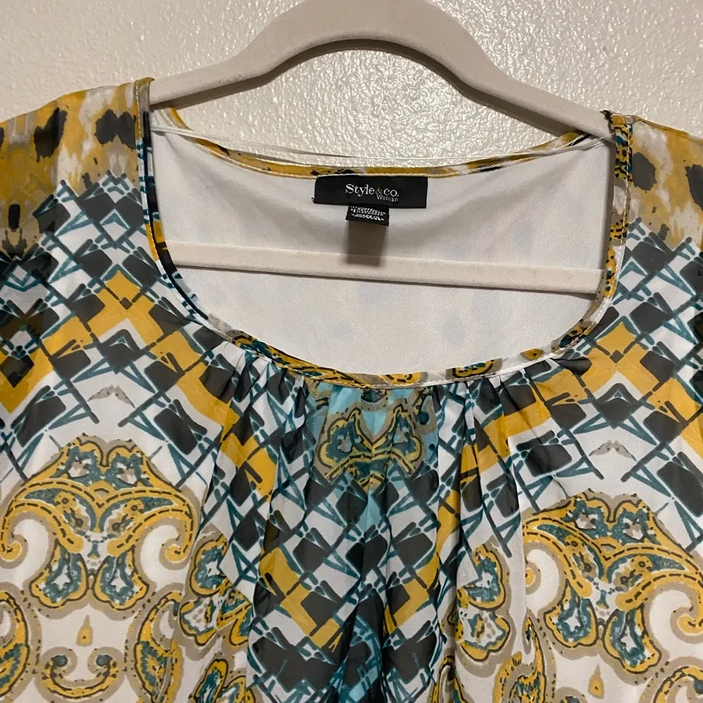 Style & Co Bold Batwing Blouse | Top | Tunic | Shirt - Image 5