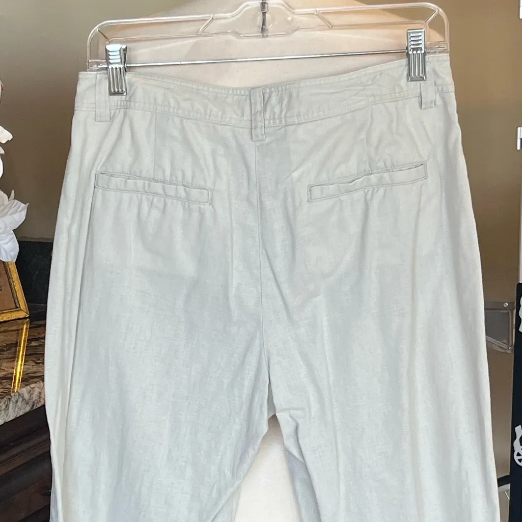 Linen Blend Pants Light Tan Khaki Chino Business Casual - Image 8