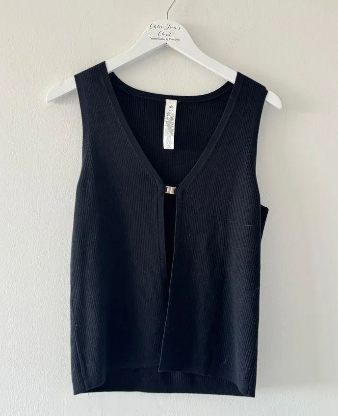 ALO Salana Black Knit Tank S - Image 6