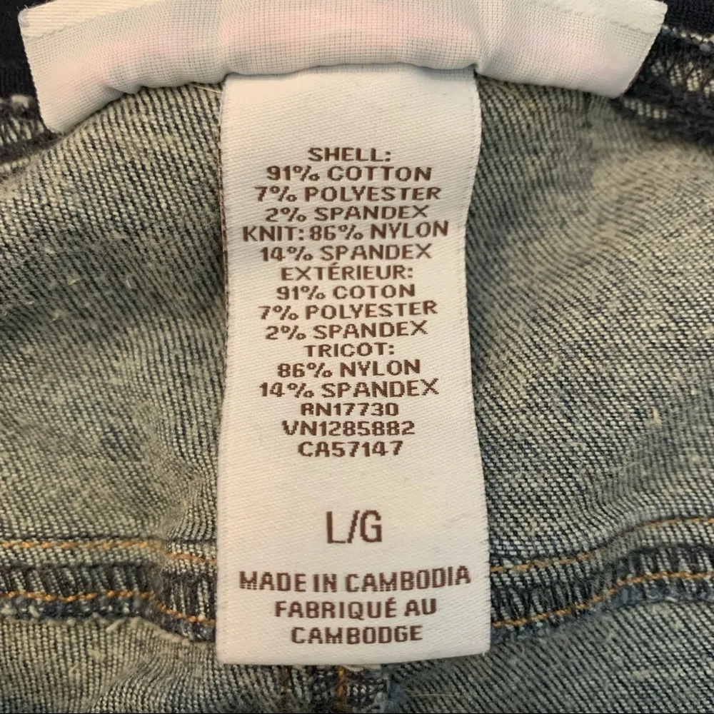 Liz Lange Maternity Dark Wash Jeggings L - Image 8