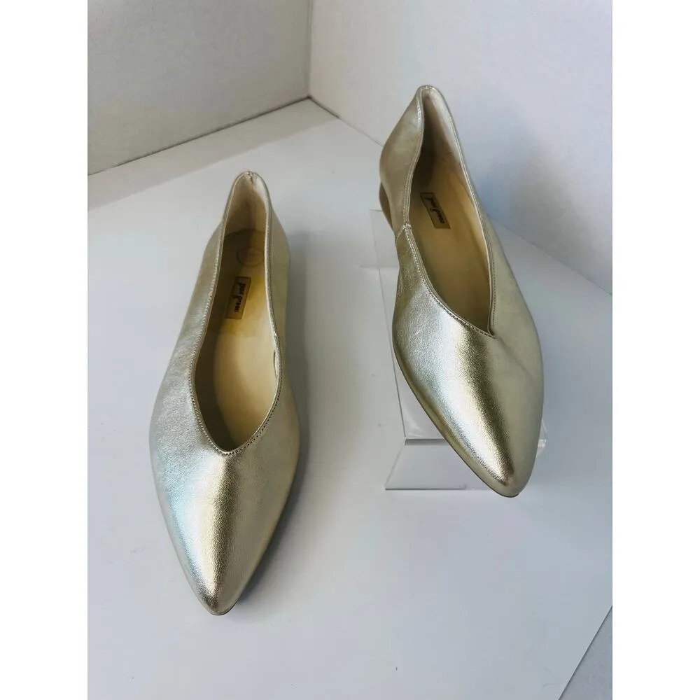 Paul Green beige Gold Ballerina Classic pointed toe Ballet flats UK6.5 / US  9 - Image 10