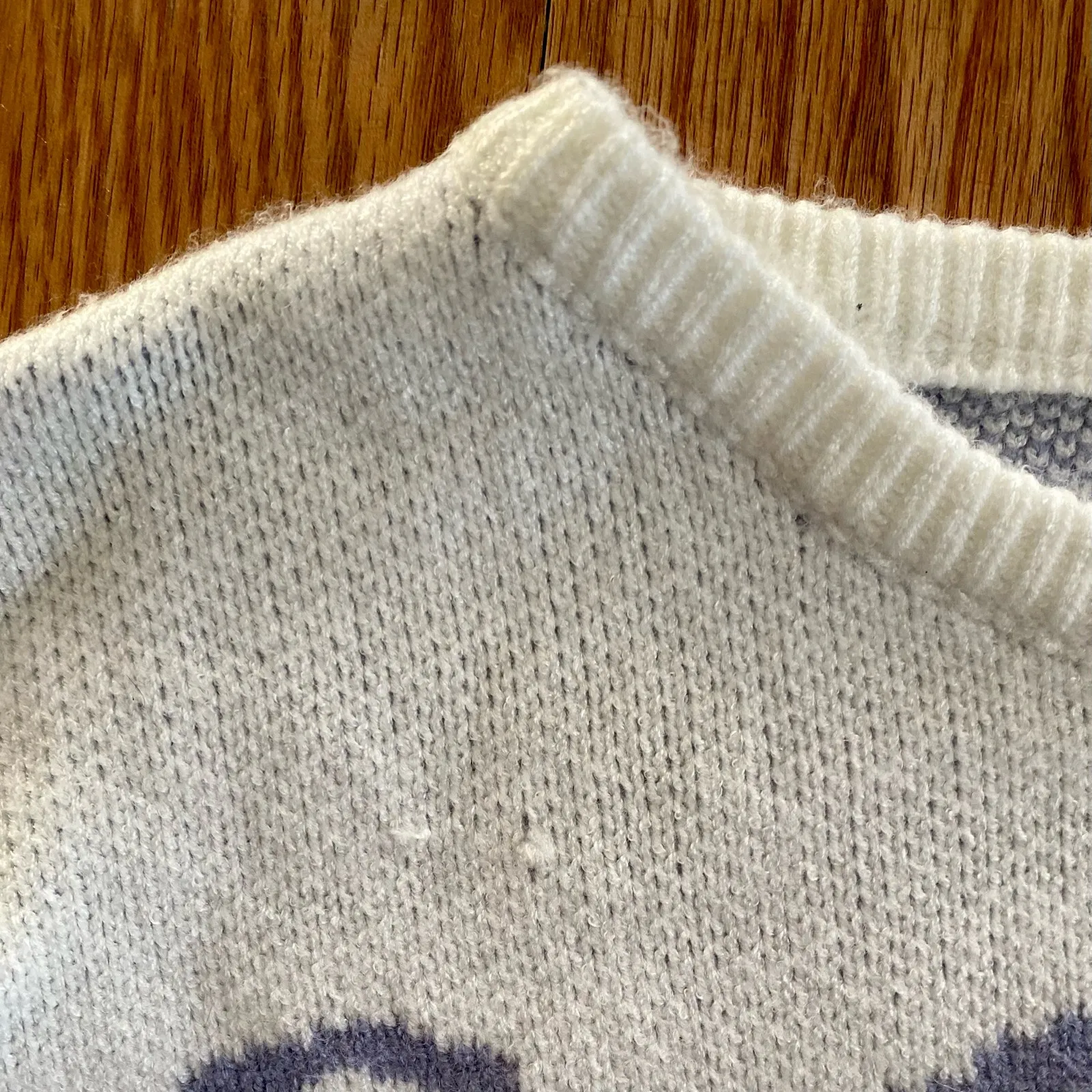 And The Why Cropped Purple Leopard Animal Spot Sweater Top Womens Small Medium White - Image 13