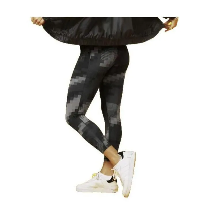 New NWT Peloton Adidas Leggings M HR Womens Black Gray Tight Logo Spinning Yoga - Image 9