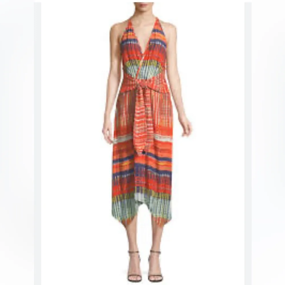 Ramy Brook Ella midi sleeveless dress geo pattern medium - Image 8