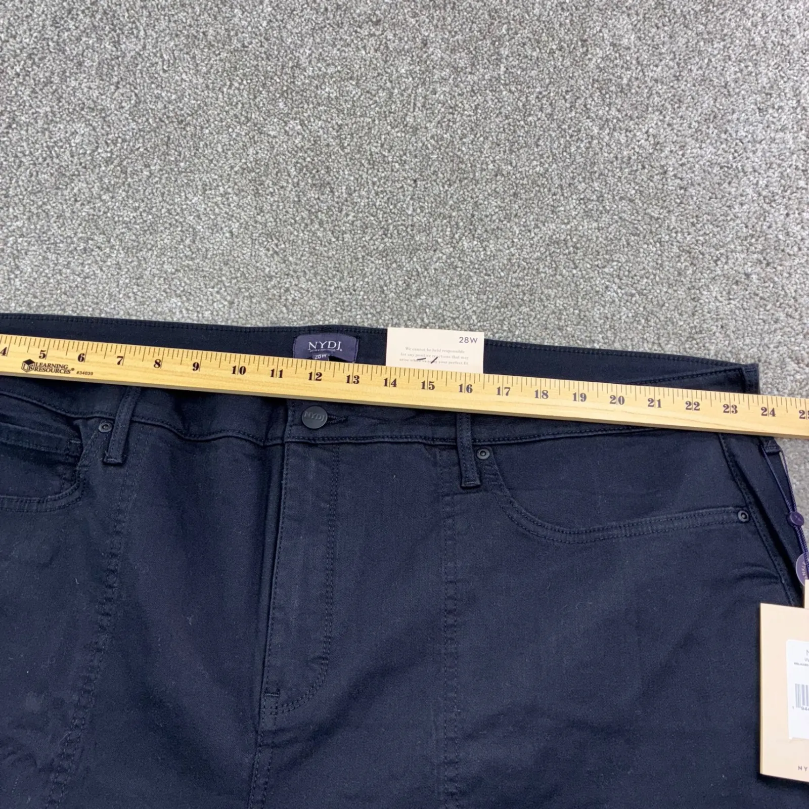 NYDJ Plus‎ Size Black Stretch Milano Wide Leg Utility Pants Trousers 28W NWT - Image 3