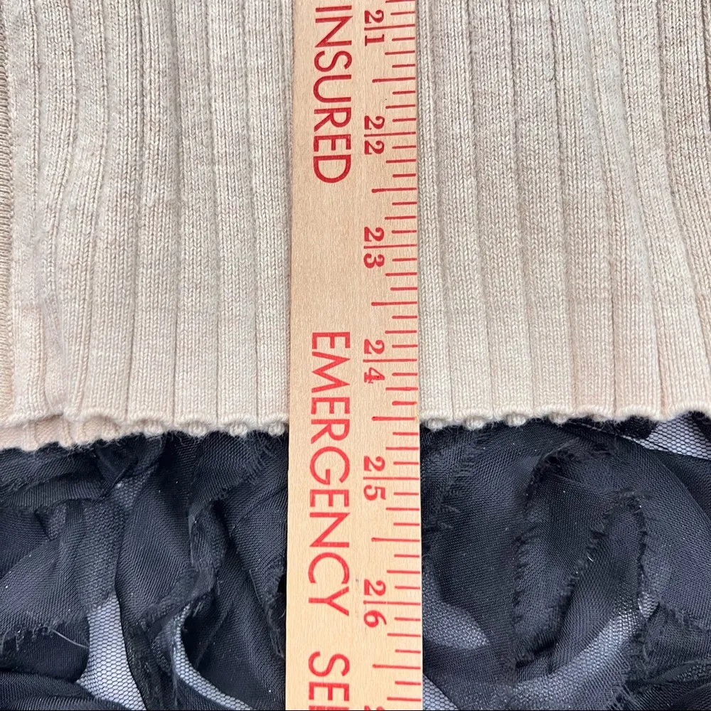 J. Mclaughlin Womens Full Zip Ribbed Tan Cardigan Size XL Closet Staple Casual - Image 8