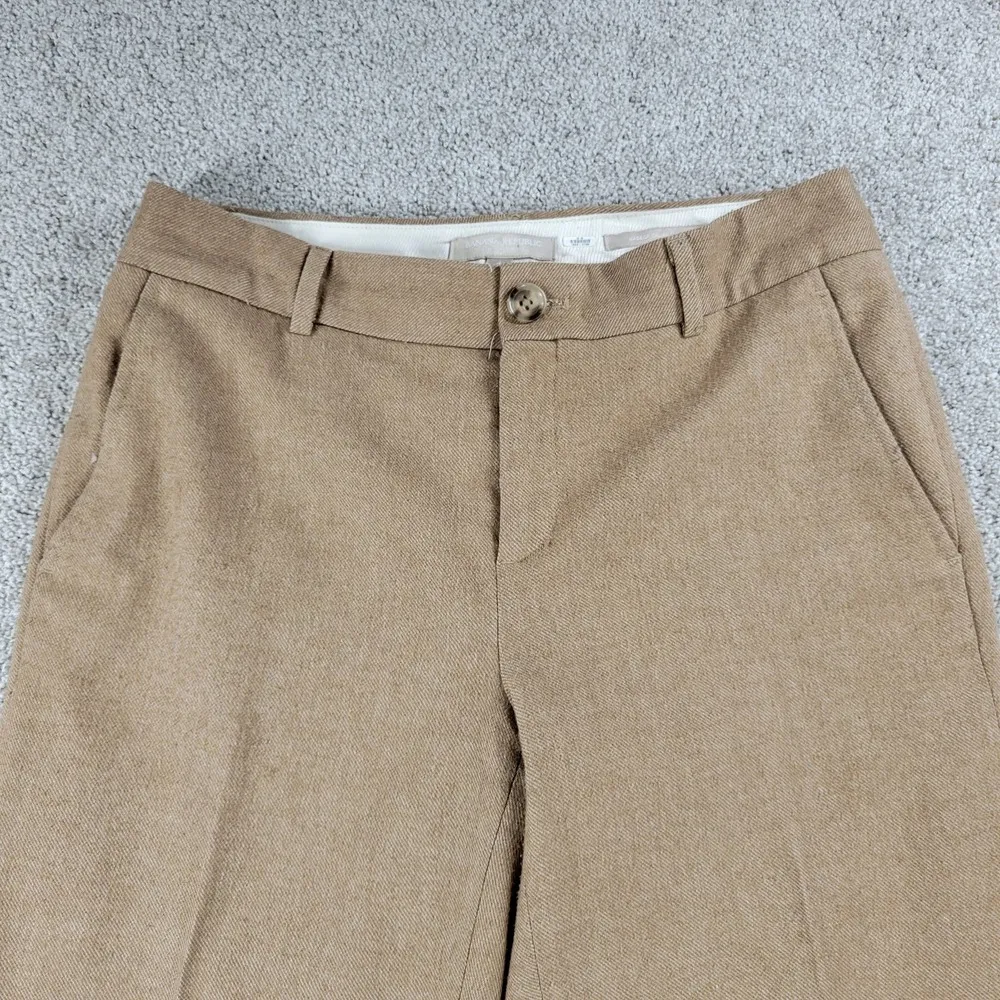 Banana Republic Womens Dress Pants 4 Beige Martin Fit Wool Blend Italian Fabric - Image 14