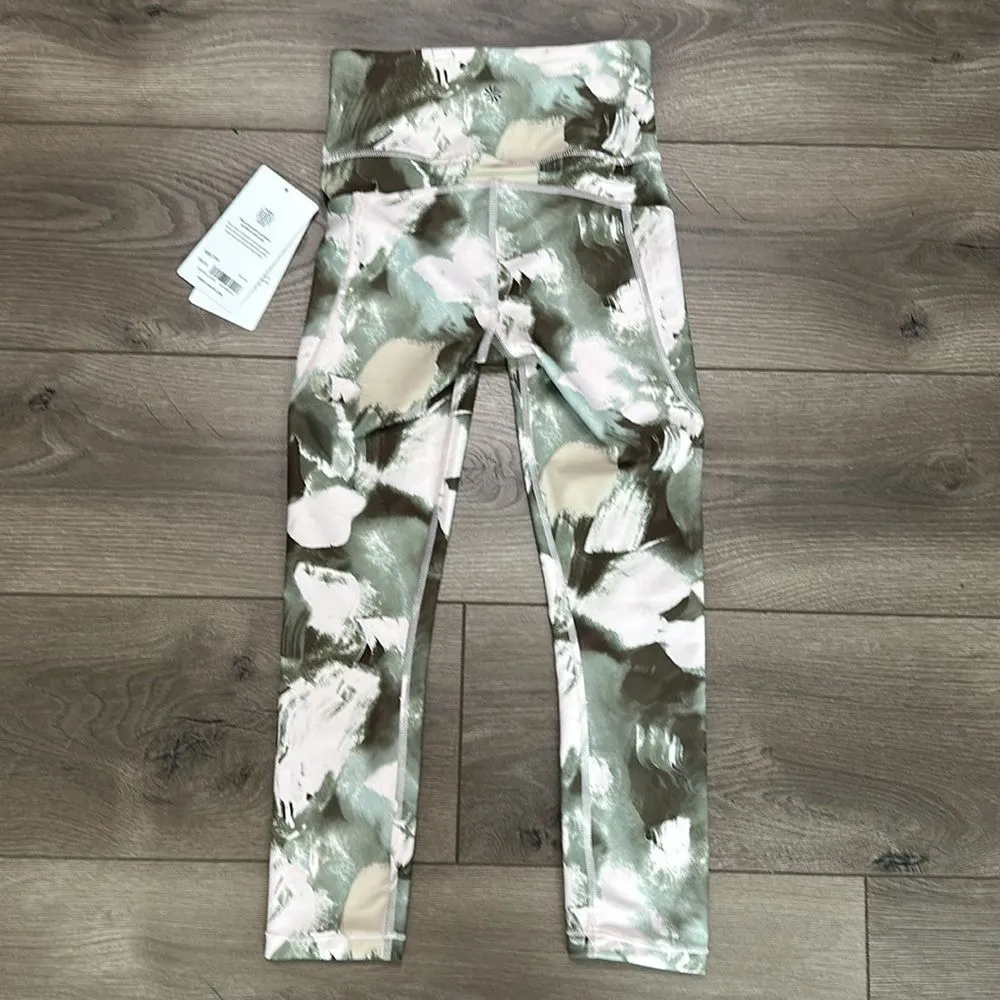 Athleta Ultimate‎ Stash Il Capri Painted Energy Olive Size XXS - Image 4